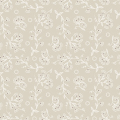 Vector vintage floral pattern. Flowers background
