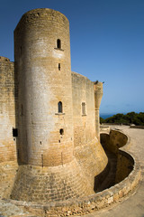 Fototapeta na wymiar Palma, Castle de Bellver, Bellver Castle, Majorca, Spain, Europe, Balearic Islands, Mediterranean Sea, Europe