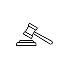 Gavel icon vector. Hammer symbol vector