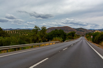 Road trip in Andalusia, travelling with car on south of Spain