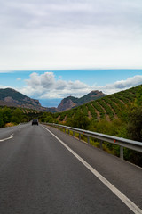 Road trip in Andalusia, travelling with car on south of Spain