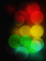 Bokeh on traffic light.