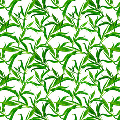 Naklejka na ściany i meble colorful acrylic illustration withelements of leaves of flowers.a block for fabric tezture or wallpaper.
