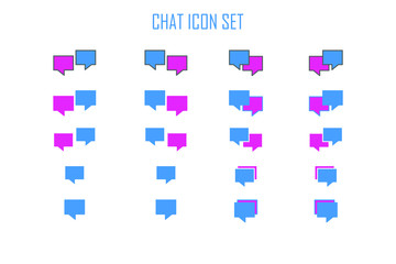 Chat icon set, chatting icon design.