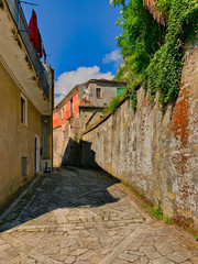 Walking through the streets of Aiello Calabro, Italy.