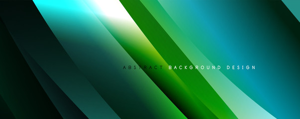 Wave liquid style lines with shadows and light on gradient background