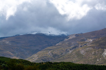 Landscapes of National park Sierra Nevada mountains near Malaga and Granada, Andalusia, Spain