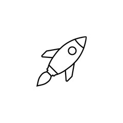 Fototapeta premium rocket icon, rocket sign and symbol vector Design