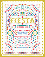 Fiesta celebration announce poster design.