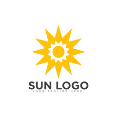 Sun Logo Design Vector Template