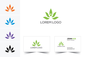 Medical, health, yoga logo design.