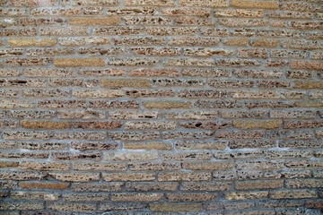 beautiful limestone brick wall is perfect as a background or texture