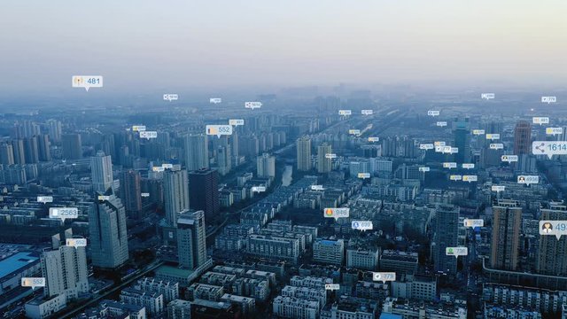 Social media and notificaition icons. Social networking service.