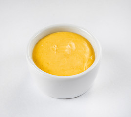 mustard sauce in the bowl