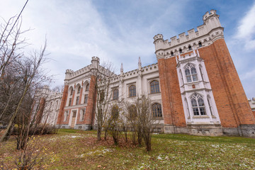 Obraz premium Peterhof, St. Petersburg, Russia. The Great Imperial stables. Part of the Alexandria park, commissioned by Peter the Great.