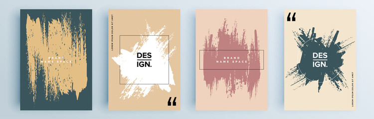 Modern abstract covers set, minimal covers design. Colorful geometric background, vector illustration.