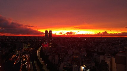 Sky on fire