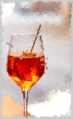 fresh aperol cocktail