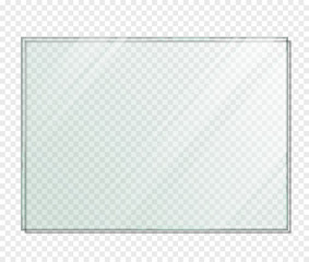 Rectangle Piece of Glass. Vector Illustration