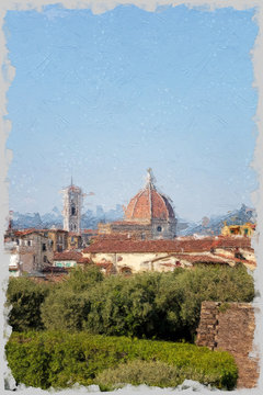 florence cathedral landscape from Piti yard
