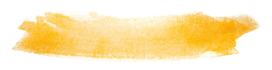yellow watercolor stain on a white background