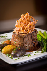 Petite Filet with Rainbow Potatoes