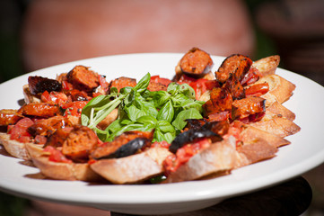 Sausage Bruschetta