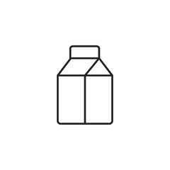 Milk box icon. Package symbol modern, simple, vector, icon for website design, mobile app, ui. Vector Illustration