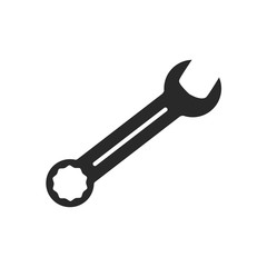 wrench icon. Vector symbol on white background