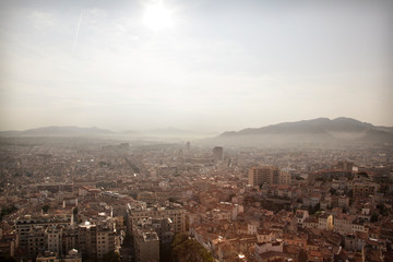 Fototapeta na wymiar Marseille vue de Notre Dame de la Garde.