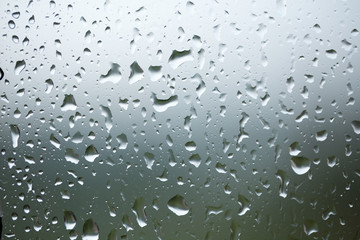 Raindrops on window glass