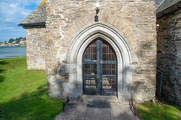 Fototapeta premium Entrance to the St Michaels´s Church in Rock, northern Cornwall, UK