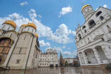 Assumption Cathedral, The Patriarch's Palace and Ivan the Great Bell-Tower church in Cathedral...