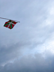 basque country flag  in the sky
