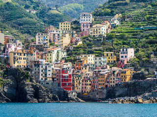 Fototapeta na wymiar National park of Cinque Terre, Riomaggiore.