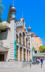 Obraz premium Mtatsminda Funicular Lower Station Building. Tbilisi. Georgia