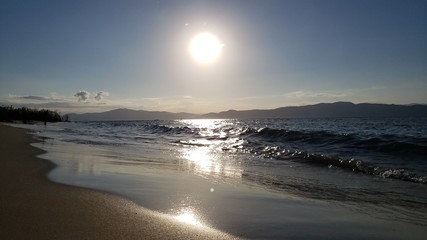 Obraz premium pôr do sol, mar, praia, natureza, sol, vida, paraíso
