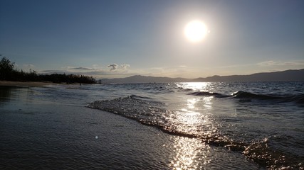 pôr do sol, mar, praia, natureza, sol, vida, paraíso