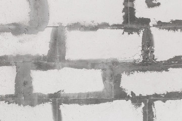 White building brick blocks sloppy masonry wall texture background