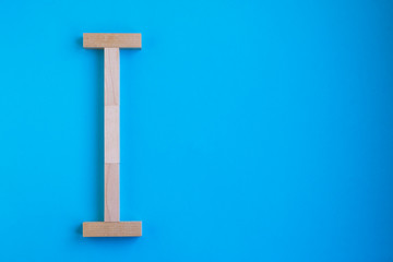 Letter made of natural material on the background.