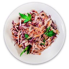 fresh cabbage and carrot salad