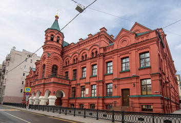 Obraz premium Eparchial Diocesan House in Moscow, Russia, Church of the Holy Equal to the Apostles Prince Vladimir