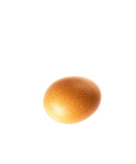 Broun chicken egg isolated on a white background.