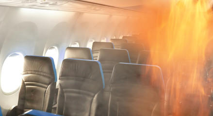 Fire in passanger plane