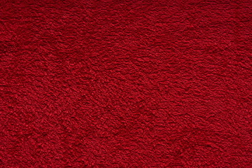 Texture of red cotton hand towel