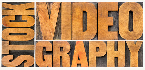 stock videography word abstract in vintage wood type