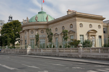 Fototapeta premium Hotel de Salm Dome, inspiration to Thomas Jefferson for Monticello home in Virginia, Paris, France, August 2015