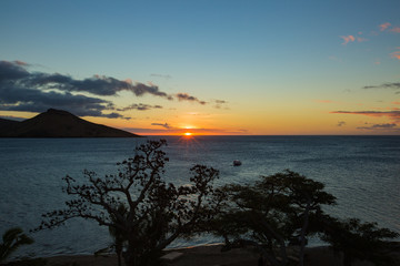 sunset over the sea