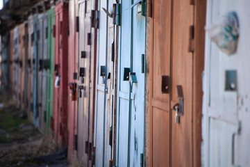 Garage street. Car storage.