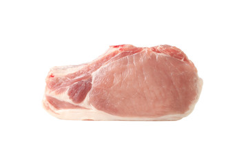 Raw meat for steak isolated on white background